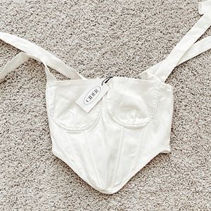 cider tie corset NWT